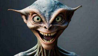 Obraz premium alien face smiling