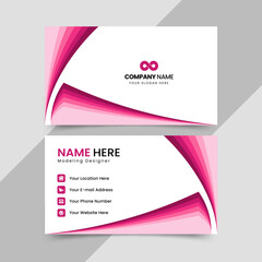 set of colorful cards with shadow, modern business card