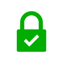Lock with check mark icon