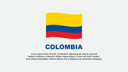 Colombia Flag Abstract Background Design Template. Colombia Independence Day Banner Social Media Vector Illustration. Colombia Background