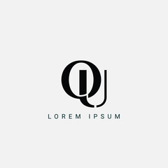 Letter QU and UQ monogram initial logo, geometric, modern, gradient, grid logo