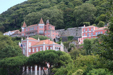 Vista para  os Palácios da vila de Sintra, Portugal