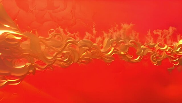 Chinese New Year background golden and red texture. Motion graphic of abstract background with chinese new year and year of the dragon 2024 on dark red background and glitter particle in a happy new y