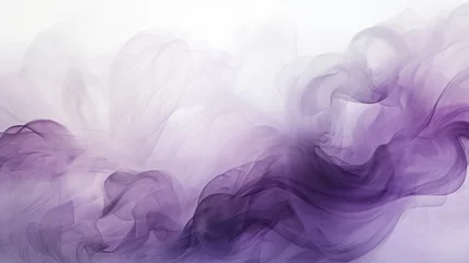 Foto op Canvas Abstract wave lilac purple streamers on light blue background. a purple soft Smoke cloudy texture background. © Pha