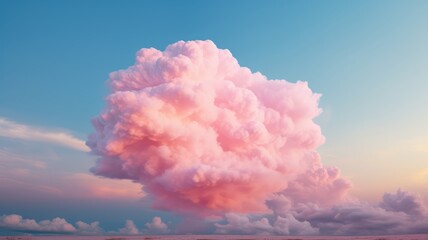 Abstract pink cloud fluttered in the blue sky smoke cloud texture background.