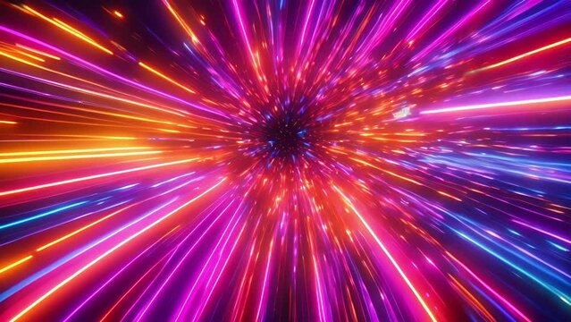 A symphony of motion and color as energetic pathways intersect and diverge. Abstract motion background