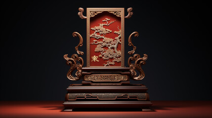 podium for display product in chinese design style