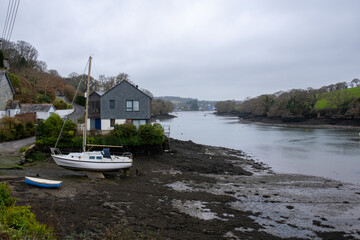 mylor bridge inlet cornwall england uk 