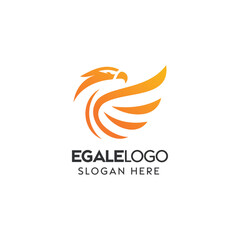 Elegant Orange and White Eagle Logo Design for Modern Branding Purposes