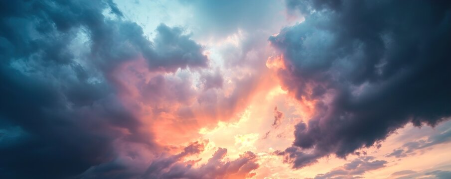 sun and clouds HD 8K wallpaper Stock Photographic Image