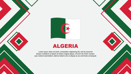 Algeria Flag Abstract Background Design Template. Algeria Independence Day Banner Wallpaper Vector Illustration. Algeria Background