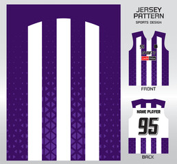 Pattern vector sports shirt background image.purple gradient cut white pattern design, illustration, textile background for sports t-shirt, football jersey shirt.eps