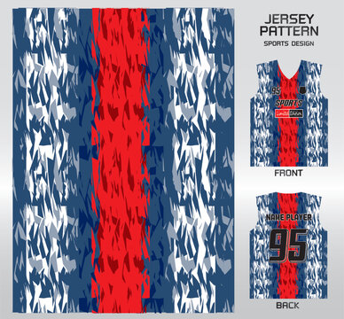 Pattern vector sports shirt background image.Tri-color camouflage pattern design, illustration, textile background for sports t-shirt, football jersey shirt.eps