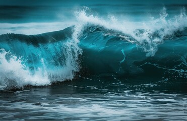 The Power of the Ocean Waves, Riding the Blue Tide, A Majestic Sea Moment, Nature's Fury Unleashed.