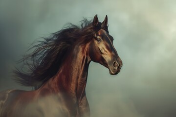Majestic Horse, Wild and Free, The Power of Nature, Ethereal Equine.