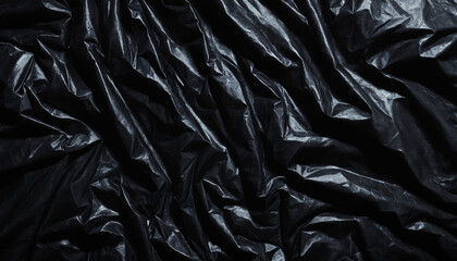 Black plastic bag texture. Dark material background