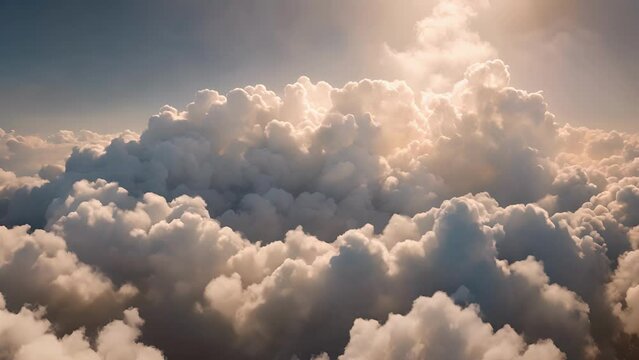 Scattered rare cloud formations tered ast the sky