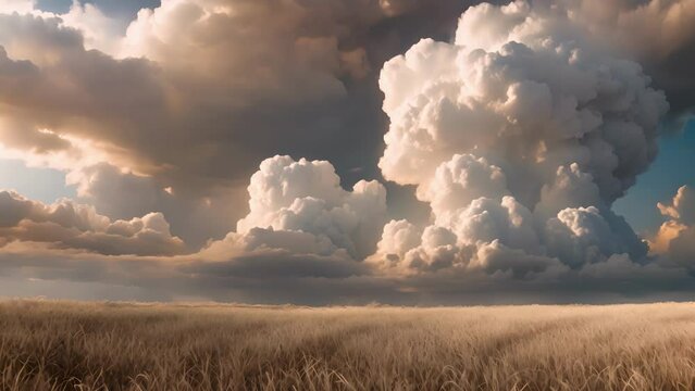 A sense of aweinspiring beauty as cumulonimbus clouds gather in the horizon.