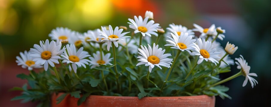 white and yellow flowers HD 8K wallpaper Stock Photographic Image