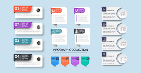 Free vector infographic element collection - obrazy, fototapety, plakaty