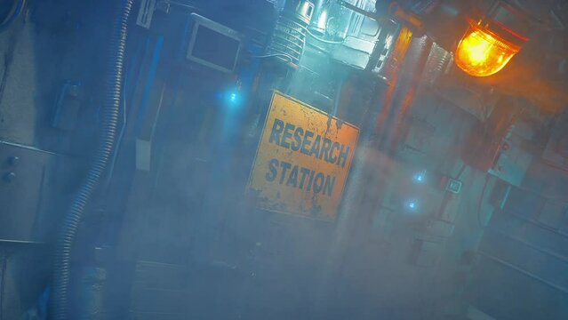Emergency At Research Station With Smoke Billowing