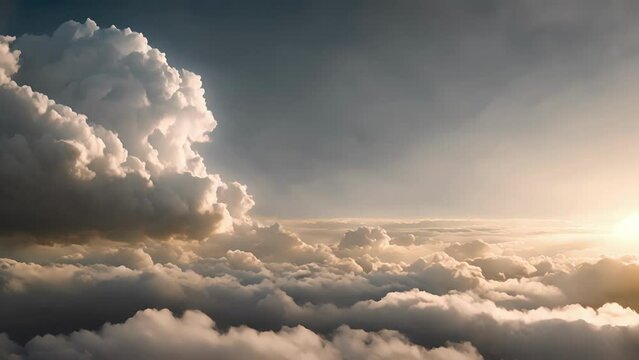 A striking view of the sky with layers of smooth silver clouds mingling with thick grainy layers evoking a sense of depth and dimension.