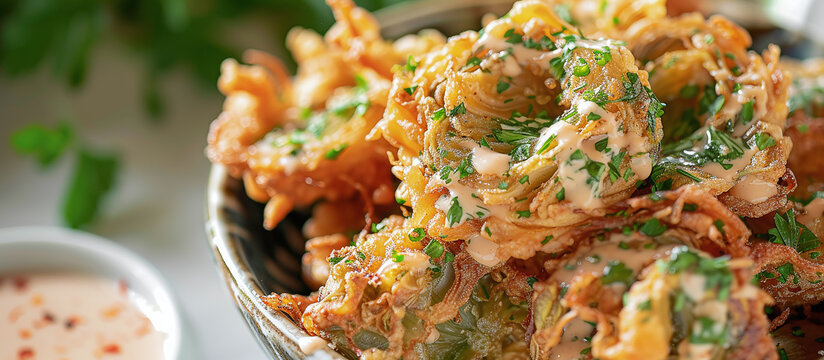 artichoke tempura with garlic sauce
