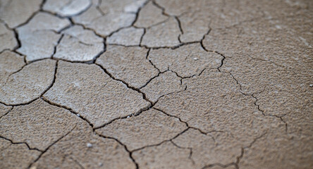 Cracks on a muddy ground on a geothermal area in iceland