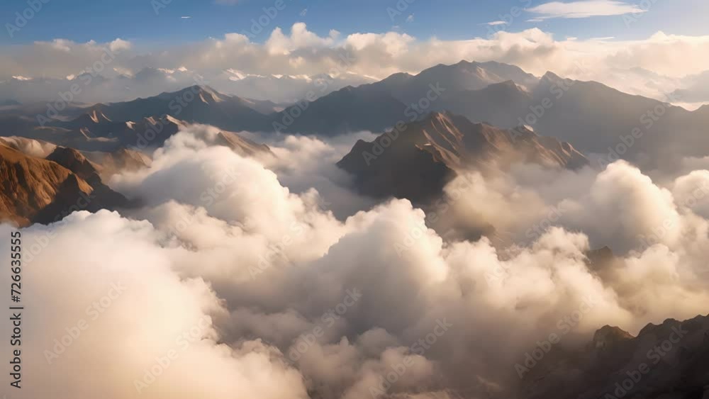 Poster A heavenly sight clouds hovering above a deep valley inversion.