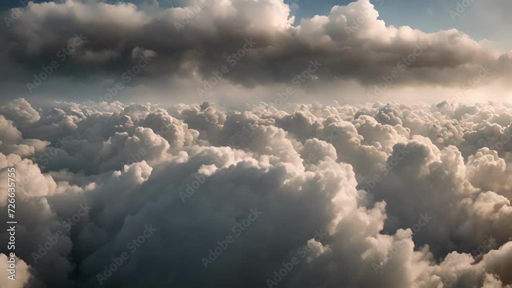 Wall mural nimbus clouds stretching as far as the eye can see delivering a muchneeded downpour.