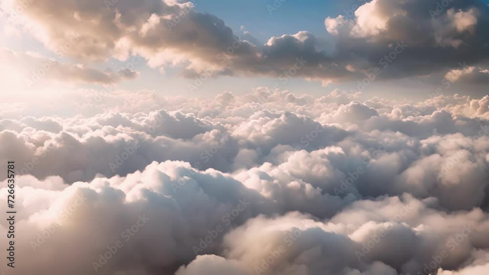 Canvas Prints the sky is adorned with tered pockets of cirrocumulus clouds giving it a dreamy and ethereal appeara