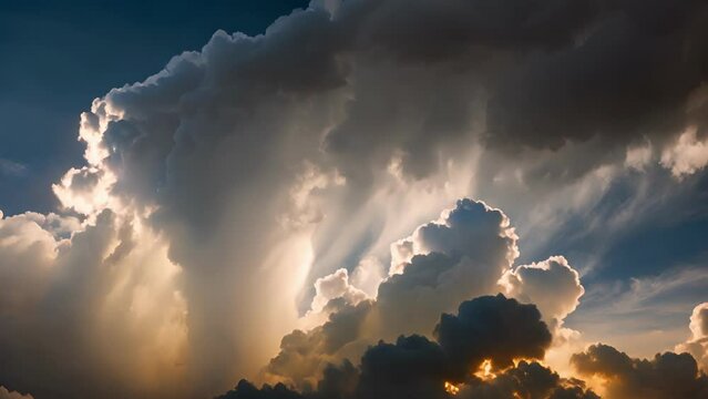 Enchanting virga clouds with shimmering trails of precipitation dissipating into the atmosphere