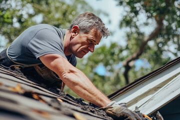 Home Improvement Hustle: Roof Reimagined - obrazy, fototapety, plakaty