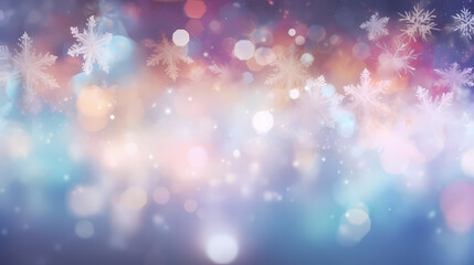 Obraz na płótnie Canvas Festive snowflake background with beautiful design and space for text