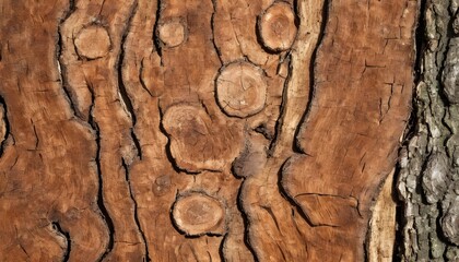 Tree Bark with Raised Texture - Organic Background