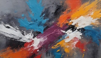Expressive Grunge Background in Colorful Modern Art