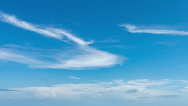 快晴の空　パンニング　雲　タイムラプス　青空　自然　 Beautiful sky, clouds, timelapse, blue sky, nature, overseas,tourist,Resorts
