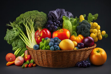 Fresh Vegetables in a Basket