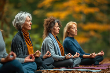 Autumnal Tranquility: Group Meditation with Mature Women
