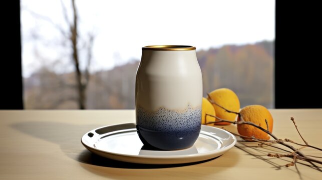 White table with bool and vase UHD wallpaper