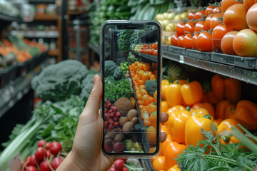 An augmented reality nutrition guide that overlays helpful information on real-world food items, empowering users to make healthier dietary choices while grocery shopping.  Generative Ai.