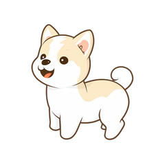Obraz na płótnie Canvas cute cartoon japanese dog Generative Ai
