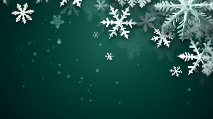 Festive snowflake background with beautiful design and space for text