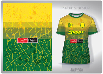 Vector sports shirt background image.green yellow gradient color salad pattern design, illustration, textile background for sports t-shirt, football jersey shirt.eps