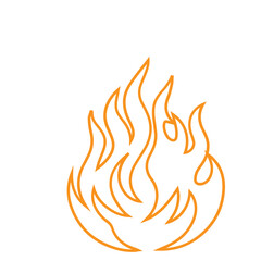 line fire flame icon set