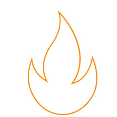 line fire flame icon set