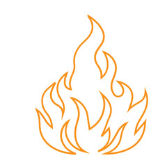 line fire flame icon set