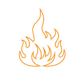 line fire flame icon set