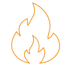 line fire flame icon set