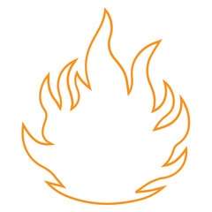 line fire flame icon set